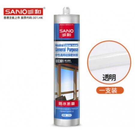 玻璃膠	中性通用硅酮膠 270ML 透明