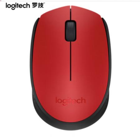 羅技（Logitech）M170鼠標(biāo) 無線鼠標(biāo) 辦公鼠標(biāo) 對(duì)稱鼠標(biāo) 紅色 帶無線2.4G接收器