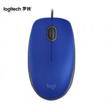 羅技（Logitech）M110 鼠標(biāo) 有線鼠標(biāo) 辦公鼠標(biāo) 輕音鼠標(biāo) 對稱鼠標(biāo) 藍(lán)色