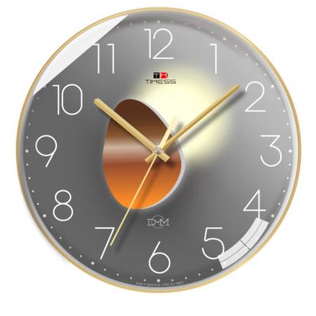 Timess T 掛鐘 鐘表客廳掛鐘創(chuàng)意時尚家用表掛墻免打孔輕奢光影石英鐘掛表 S11-4【30厘米款】