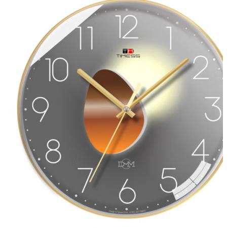 Timess T 掛鐘 鐘表客廳掛鐘創(chuàng)意時尚家用表掛墻免打孔輕奢光影石英鐘掛表 S16-4【35厘米款】