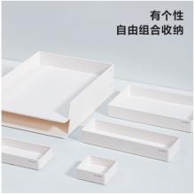 得力紐賽(NUSIGN) 辦公收納6件套 德國(guó)創(chuàng)意設(shè)計(jì)DIY文件架文件框盤桌面收納新人入職套裝 凈白NS001