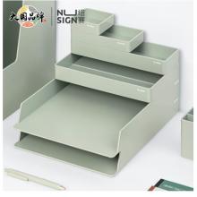 紐賽(NUSIGN) 辦公收納6件套 德國創(chuàng)意設計 DIY文件框桌面收納盒文件盤入職套裝 灰色和抹苔綠隨機發(fā)貨NS001
