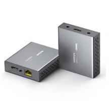 綠聯(lián)（UGREEN） HDMI延長器50米 4K60HZ高清單網(wǎng)線轉(zhuǎn)HDMI傳輸器 本地環(huán)出音頻分離器一對裝 10938