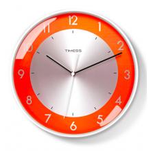 Timess 掛鐘表客廳時(shí)鐘簡(jiǎn)約現(xiàn)代表掛墻免打孔進(jìn)口機(jī)芯石英鐘掛表創(chuàng)意家用餐廳輕奢表 CH04-2進(jìn)口機(jī)芯活力橙 直徑35厘米
