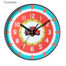 Timess 兒童早教時(shí)尚鐘表客廳掛鐘卡通創(chuàng)意簡(jiǎn)約識(shí)字時(shí)鐘家用臥室石英鐘表掛墻 QF2115-1 變形金剛 【12英寸】