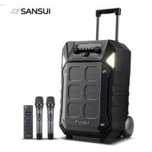 山水 SANSUI D15 15英寸戶外廣場舞拉桿音響藍牙室外演出大功率重低音演出級移動k歌音箱帶無線麥克風