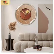 Timess T 掛鐘 鐘表客廳掛鐘創(chuàng)意時尚家用表掛墻免打孔輕奢光影石英鐘掛表 S16-1【35厘米款】