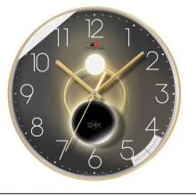 Timess T 掛鐘 鐘表客廳掛鐘創(chuàng)意時尚家用表掛墻免打孔輕奢光影石英鐘掛表 S16-2【35厘米款】