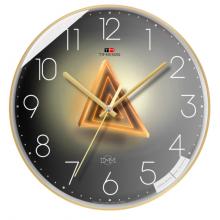 Timess T 掛鐘 鐘表客廳掛鐘創(chuàng)意時尚家用表掛墻免打孔輕奢光影石英鐘掛表 S16-3【35厘米款】