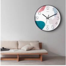 Timess 掛鐘鐘表客廳創(chuàng)意北歐時鐘萬年歷溫度石英鐘簡約輕奢表掛墻 P50-2【30厘米款】