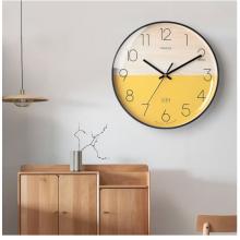 Timess 掛鐘鐘表客廳創(chuàng)意北歐時鐘萬年歷溫度石英鐘簡約輕奢表掛墻 P50-4【30厘米款】