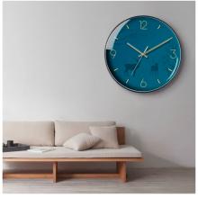 Timess 掛鐘鐘表客廳創(chuàng)意北歐時(shí)鐘萬年歷溫度石英鐘簡約輕奢表掛墻 P50-6【30厘米款】