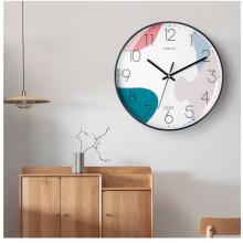 Timess 掛鐘鐘表客廳創(chuàng)意北歐時(shí)鐘萬年歷溫度石英鐘簡約輕奢表掛墻 P51-2【35厘米款】