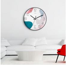 Timess 掛鐘鐘表客廳創(chuàng)意北歐時(shí)鐘萬年歷溫度石英鐘簡約輕奢表掛墻 P51-2【35厘米款】