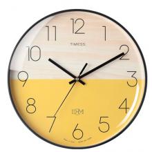 Timess 掛鐘鐘表客廳創(chuàng)意北歐時(shí)鐘萬(wàn)年歷溫度石英鐘簡(jiǎn)約輕奢表掛墻 P51-4【35厘米款】