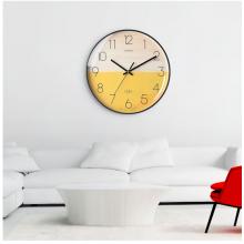 Timess 掛鐘鐘表客廳創(chuàng)意北歐時(shí)鐘萬年歷溫度石英鐘簡約輕奢表掛墻 P51-4【35厘米款】