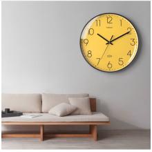 Timess 掛鐘鐘表客廳創(chuàng)意北歐時鐘萬年歷溫度石英鐘簡約輕奢表掛墻 P51-5【35厘米款】