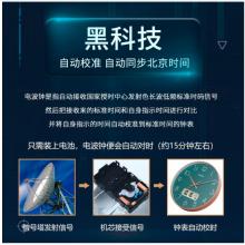 Timess 掛鐘 電波鐘客廳萬年歷鐘表時尚簡約北歐雙日歷溫度時鐘自動對時智能鐘表掛墻表 抹茶綠35CM電波款