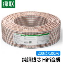 綠聯(lián)（UGREEN）音頻線 音響線 音箱線 喇叭線 發(fā)燒級音箱功放影院連接線 純銅200芯HIFI線材 100米 60839
