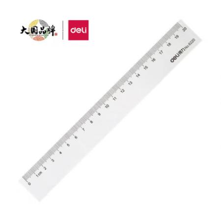 得力(deli)20cm辦公通用直尺 測量繪圖尺子 辦公用品 6220