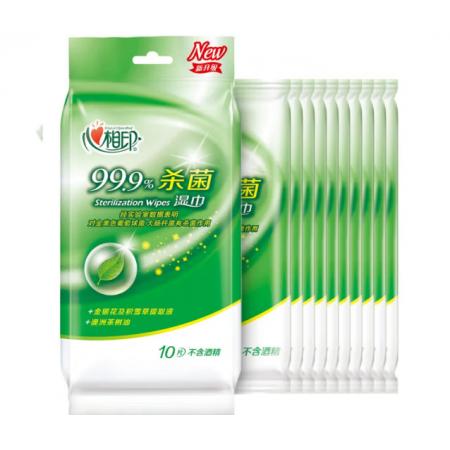 心相印 衛(wèi)生99.9％殺菌10+2片獨立包裝 濕巾紙