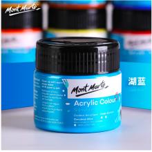 蒙瑪特(Mont Marte)大瓶丙烯顏料湖藍(lán)100ml 美術(shù)手繪彩繪墻繪畫畫丙烯顏料套裝 顏料畫筆用防水MSCH1017