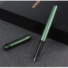 英雄（HERO）鋼筆 商務(wù)辦公時(shí)尚個(gè)性鋼筆盒套【探索者】H605C 黑夾綠色