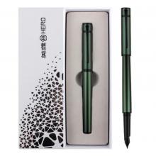英雄（HERO）鋼筆 商務(wù)辦公時(shí)尚個(gè)性鋼筆盒套【探索者】H605C 黑夾綠色