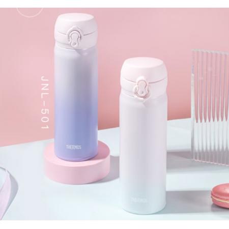 膳魔師（THERMOS）保溫杯500毫升男女士?jī)和瘜W(xué)生保冷水杯子漸變色茶杯JNL-501 LP-G