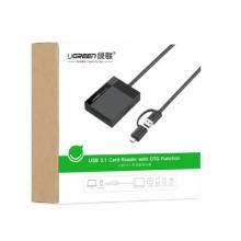 綠聯(lián)（UGREEN） USB3.0多功能讀卡器帶OTG SD/TF/CF/MS型手機相機內存卡電腦 多功能高速讀取器多卡多讀 帶Type-C OTG款