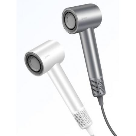 美的（Midea）高速馬達吹風機家用吹風筒大功率/高濃度負離子護發(fā)/大風力速干/低噪/送禮盒裝電吹風FG2-鈦金灰