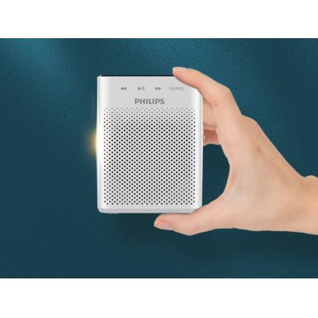 飛利浦（PHILIPS）SBM210 小蜜蜂擴音器便攜插卡音箱收音機會議揚聲器麥克風喇叭喊話教師導游戶外教學講課象牙白