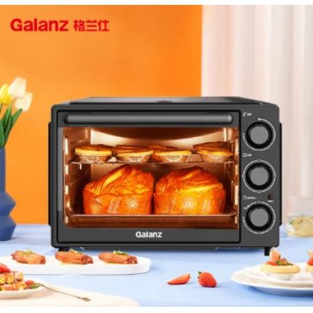 格蘭仕（Galanz）家用多功能電烤箱 32升 機械式操控 上下精準(zhǔn)控溫 專業(yè)烘焙易操作烘烤蛋糕面包K13