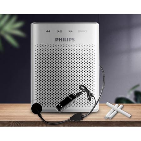 飛利浦（PHILIPS）SBM220 小蜜蜂無線擴音器便攜插卡音箱收音機會議揚聲腰掛麥克風喇叭喊話教師導(dǎo)游專用教學(xué)講課白