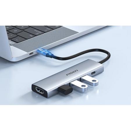 品勝 Type-C擴展塢 蘋果電腦轉(zhuǎn)換器MacBook拓展塢USB-C轉(zhuǎn)HDMI轉(zhuǎn)接頭3.0分線器4K投屏PD雷電3/4適用15proiPad