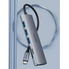 品勝Type-C擴(kuò)展塢USB-C轉(zhuǎn)HDMI蘋果轉(zhuǎn)換器4K60Hz拓展塢轉(zhuǎn)接頭SD/TF讀卡器USB3.0分線器電腦手機(jī)平板通用六合一