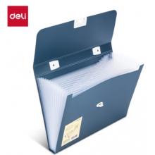 得力(deli)13格A4手提風(fēng)琴包多層文件夾 文件保護 深藍(lán)72593