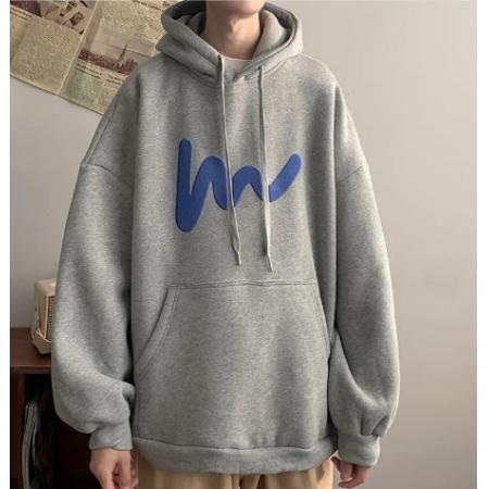 重磅衛(wèi)衣男連帽大碼外套o(hù)versize 春秋寬松上衣美式 花灰色 M