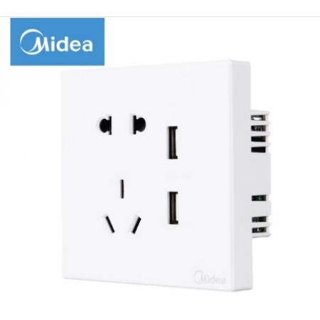 美的（Midea） 開關插座E01系列二三極五5孔86型
