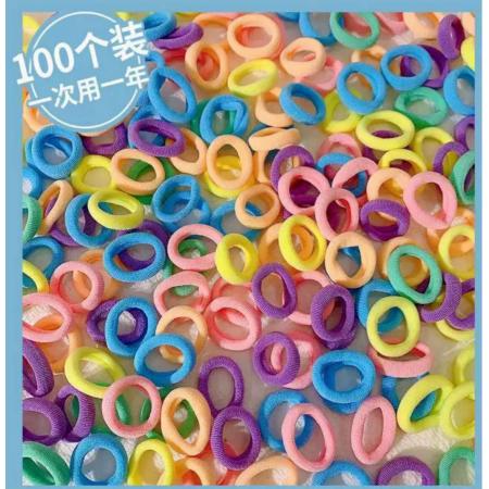 兒童彩色皮筋 頭繩發(fā)飾 （超值100根opp袋裝）