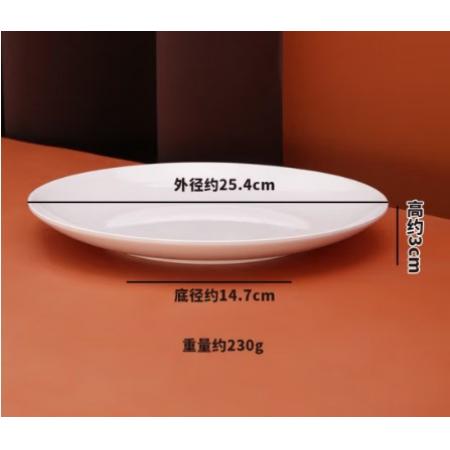 密胺大圓盤子  巨博  10英寸外徑25cm 1個(gè)裝
