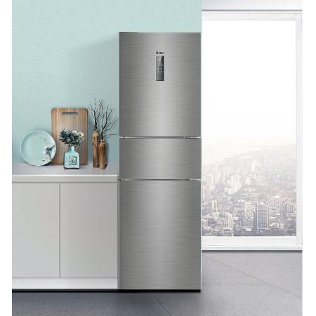 海爾（Haier）218升風(fēng)冷無(wú)霜三門(mén)冰箱小型家用租房中門(mén)全溫區(qū)變溫大冷凍凈味宿舍冰箱以舊換新BCD-218WDPD