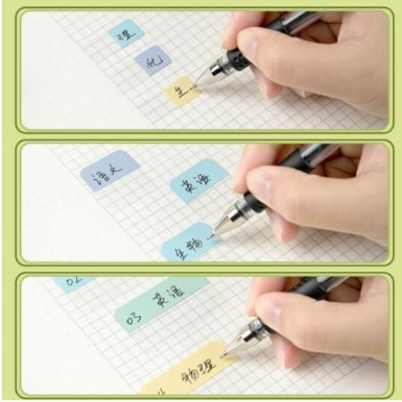 齊心 350枚索引標(biāo)簽貼紙多規(guī)格分類(lèi)熒光膜便利貼口取紙 半透明指示便簽貼條 EC203配