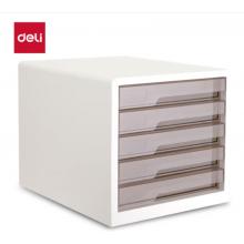 得力(deli)5層彩色時尚桌面文件柜 A4資料收納柜/檔案柜 帶索引標簽 學(xué)科試卷分類收納 白色PB100