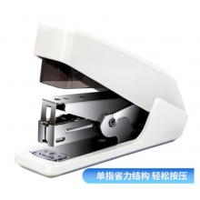 得力(deli)單指按壓省力訂書機/訂書器 適配12#訂書釘 可裝100枚釘 白色0467（不含釘）