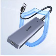 綠聯(lián) USB3.0分線器擴展塢 高速4口集線器HUB拓展塢 筆記本電腦一拖多轉換器轉接頭延長線 Type-C供電