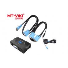 邁拓維矩（MT-viki）VGA KVM切換器2口4口8口16口usb 1080P高清 筆記本臺(tái)式電腦共享顯示器電視鼠標(biāo)鍵盤打印機(jī)視頻連接 MT-201-KM 2口 二進(jìn)一出