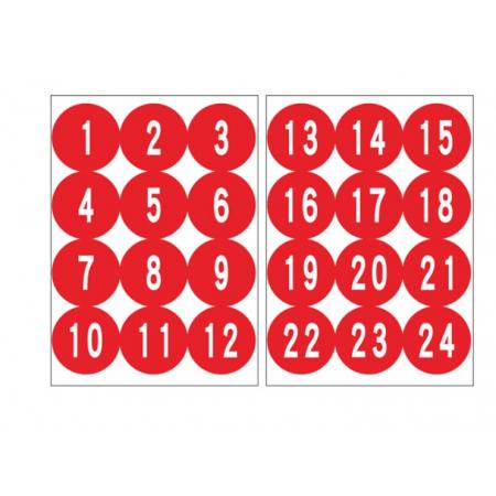 大號數(shù)字貼紙?zhí)柎a貼 8cm紅色大號數(shù)字標(biāo)簽貼紙1-12