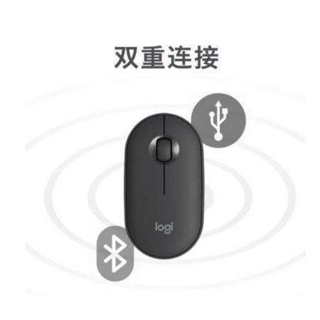 羅技（Logitech）時(shí)尚系列 PEBBLE鼠標(biāo) 無(wú)線藍(lán)牙鼠標(biāo) 辦公靜音鼠標(biāo) 女性鼠標(biāo)對(duì)稱鼠標(biāo) 鵝卵石造型 石墨黑